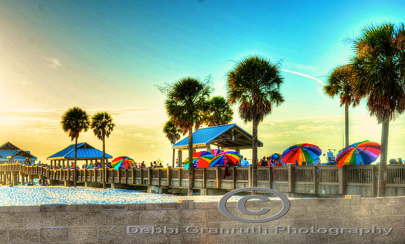 Pier 60 with umbrellas
